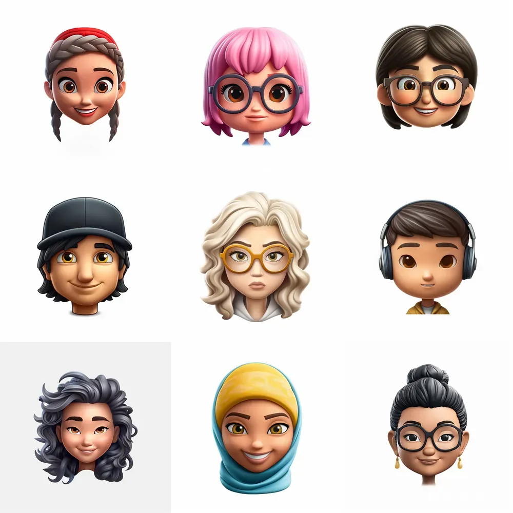 Apple Emoji Avatar Faces