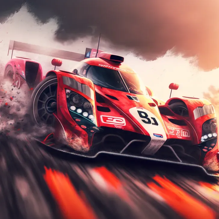 Race Cars In Motion