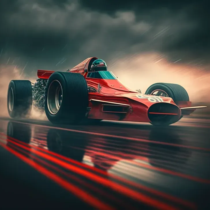 Race Cars In Motion