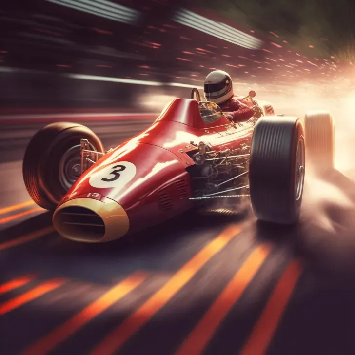 Race Cars In Motion