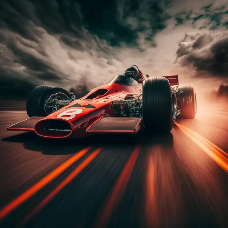 Race Cars In Motion