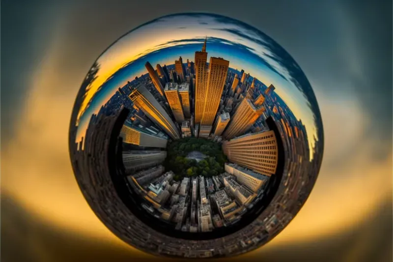 Fisheye City Skylines