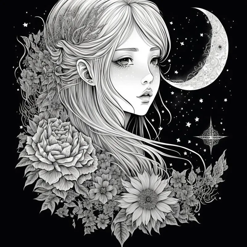 Coloring Book Manga Girls
