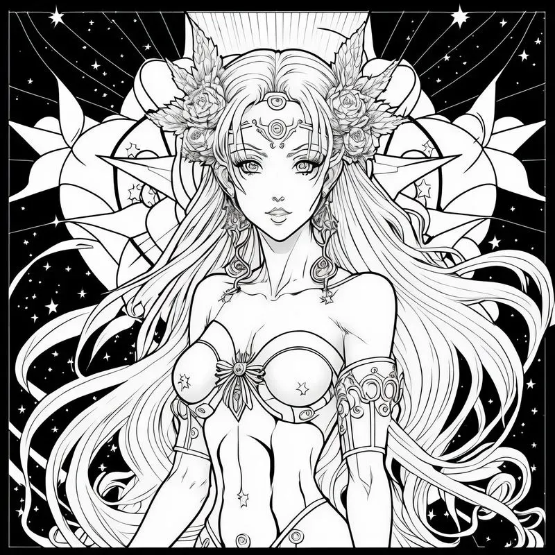 Coloring Book Manga Girls