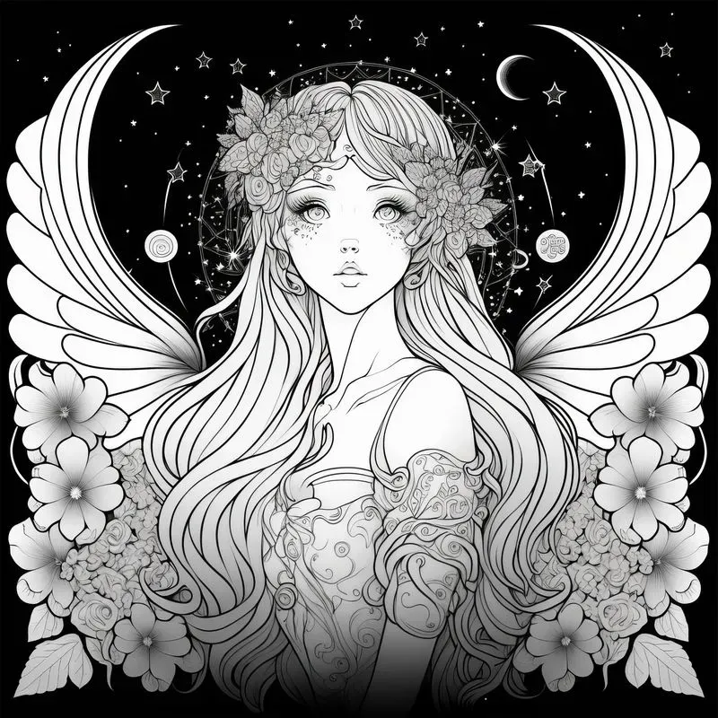 Coloring Book Manga Girls