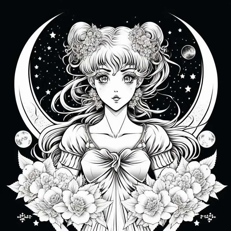 Coloring Book Manga Girls