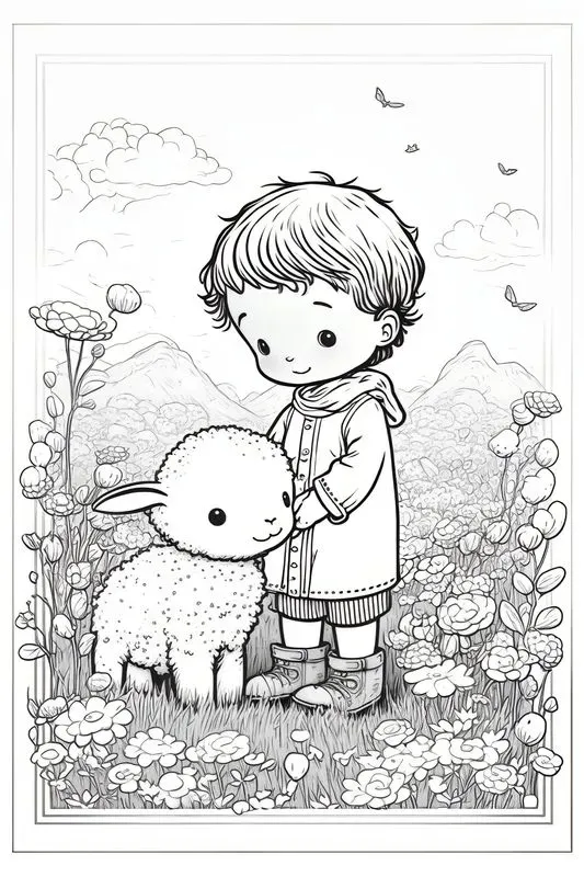 Cute Easter Animals Coloring Book