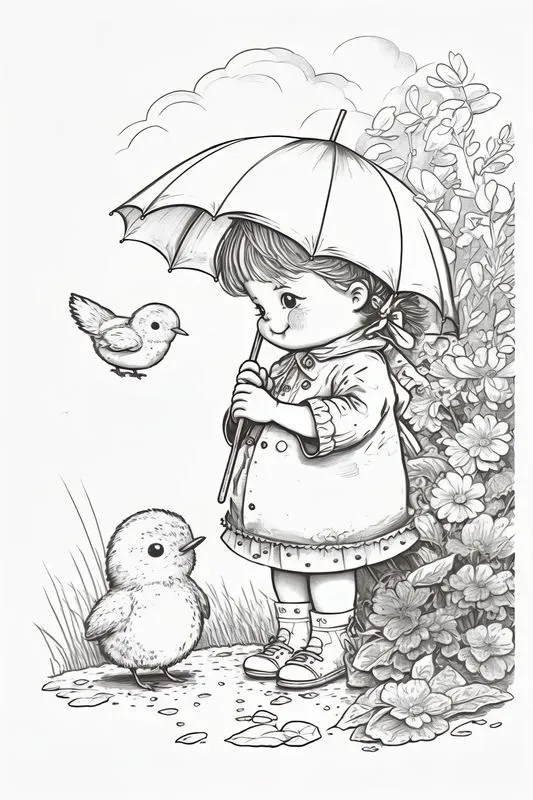 Cute Easter Animals Coloring Book