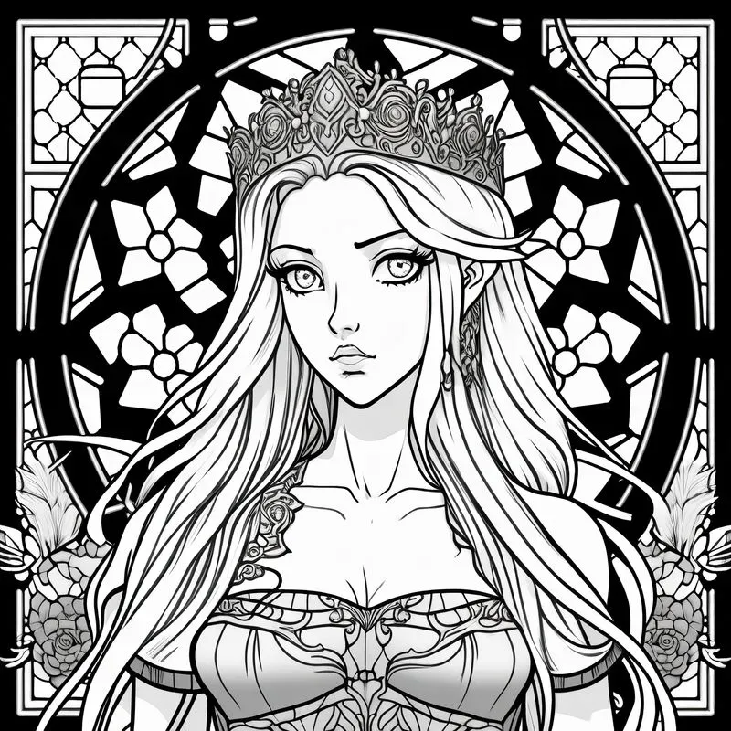 Manga Queens And Kings Coloring Book