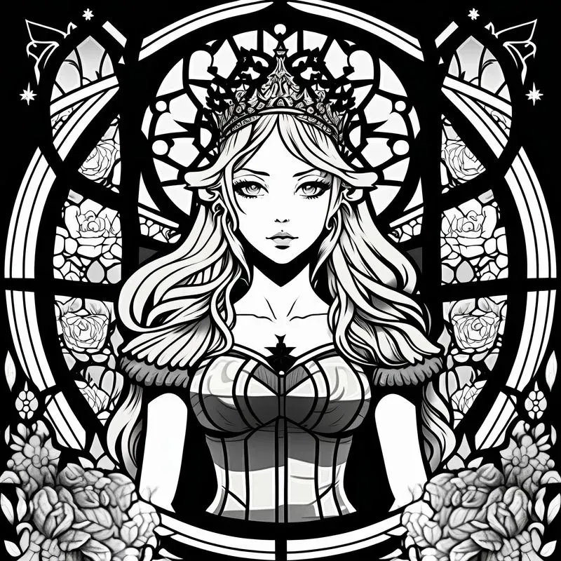 Manga Queens And Kings Coloring Book