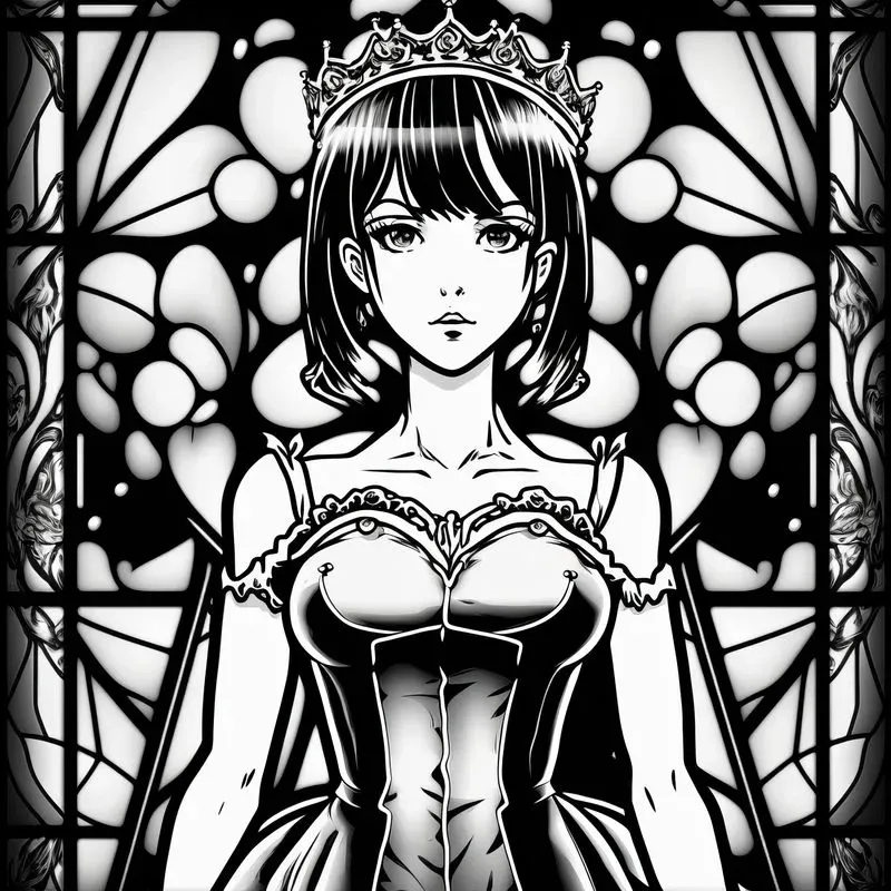 Manga Queens And Kings Coloring Book