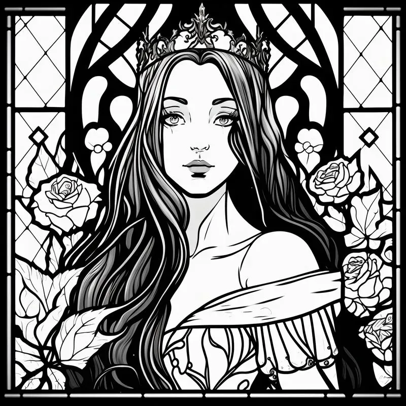Manga Queens And Kings Coloring Book