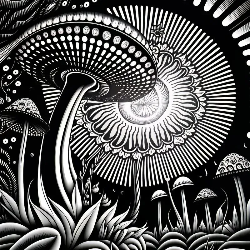 Trippy Psychedelic Adult Coloring Book