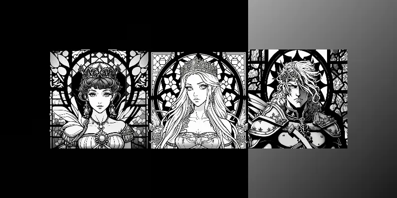 Manga Queens And Kings Coloring Book generated by undefined