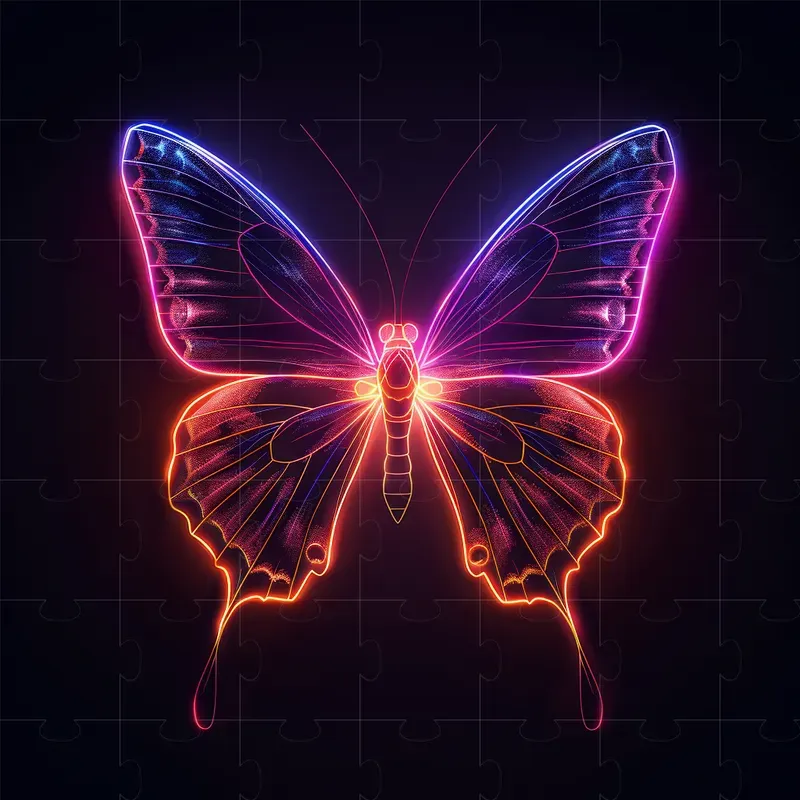 Bright Animal Silhouettes With Neon
