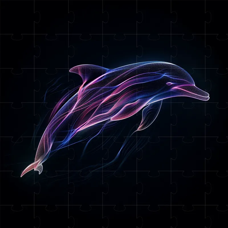 Bright Animal Silhouettes With Neon