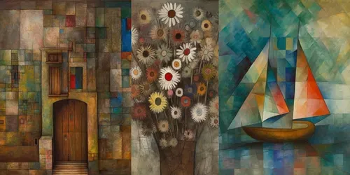 Klee Style Paintings generated by midjourney