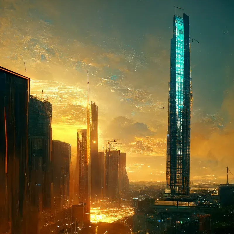 Cyberpunk Skyscraper