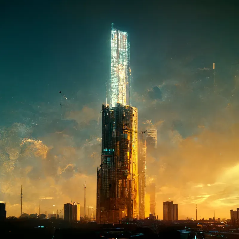 Cyberpunk Skyscraper
