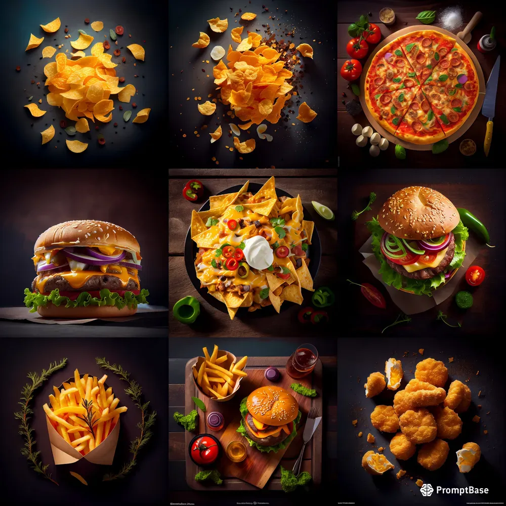 Realistic Fast Food Photographs