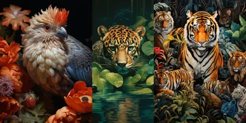 Sumptuous Exotic Animals generated by midjourney