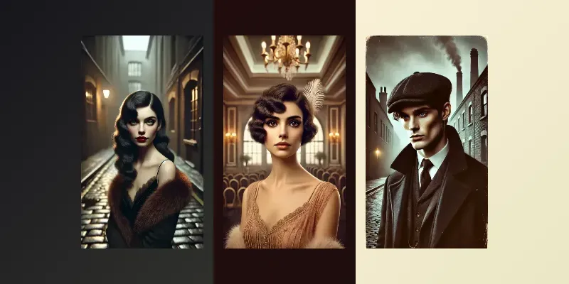 Peaky Blinders Vintage 1920s Photo Style generated by undefined