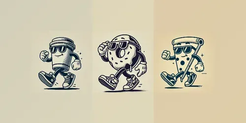 Retro Vintage Cartoon Mascot Characters generated by dalle