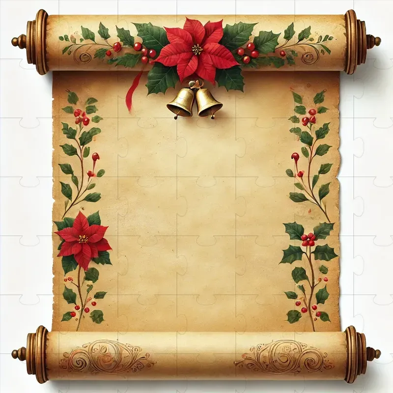 Vintage Christmas Scrolls In Watercolors