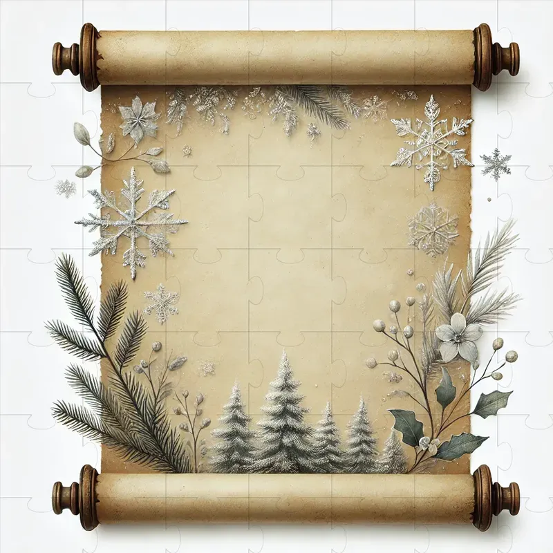 Vintage Christmas Scrolls In Watercolors
