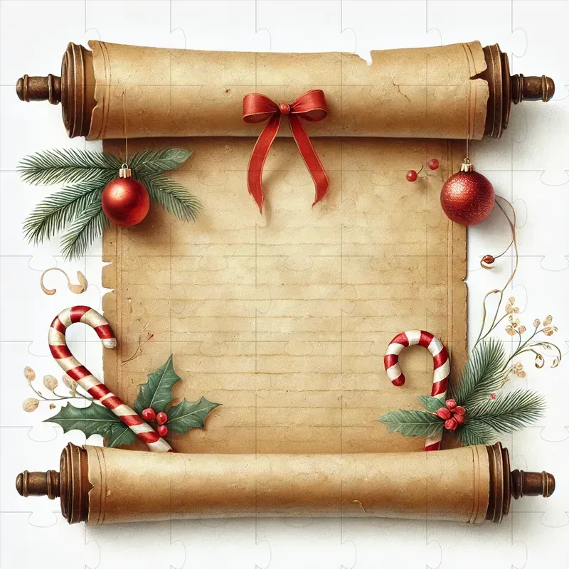 Vintage Christmas Scrolls In Watercolors