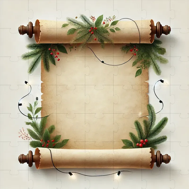 Vintage Christmas Scrolls In Watercolors