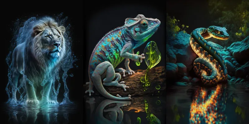 Bioluminescent Animals generated by undefined
