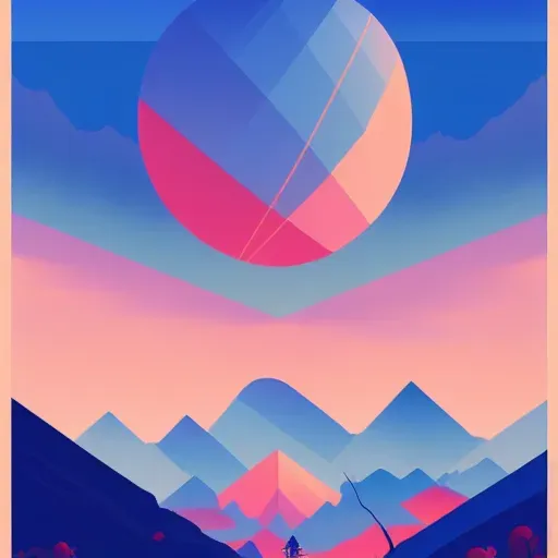 Stylised Landscape Screen Prints
