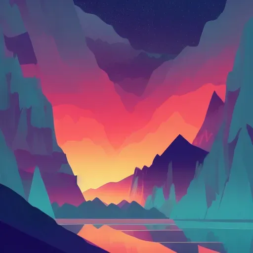 Stylised Landscape Screen Prints