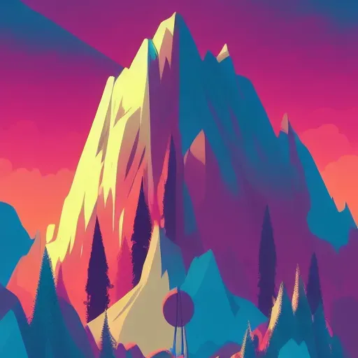 Stylised Landscape Screen Prints