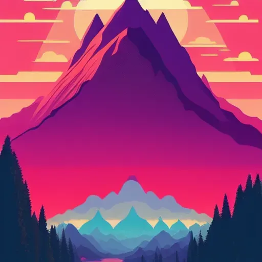 Stylised Landscape Screen Prints