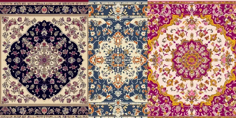 Middle Eastern Ornate Carpet Patterns generated by undefined
