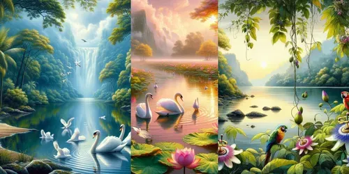 Natures Harmonies Canvases generated by dalle