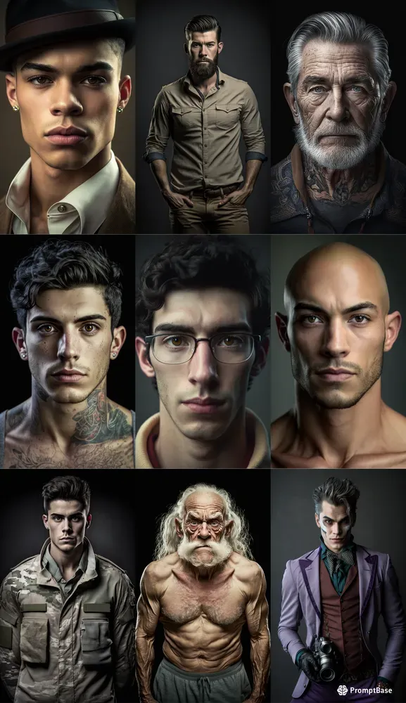 Photorealistic Portraits Of Men