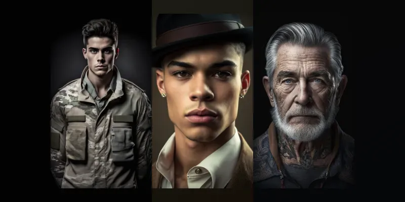 Photorealistic Portraits Of Men generated by undefined