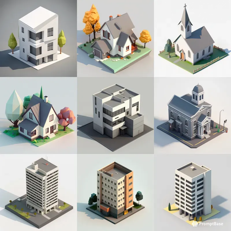 Low-poly Buildings