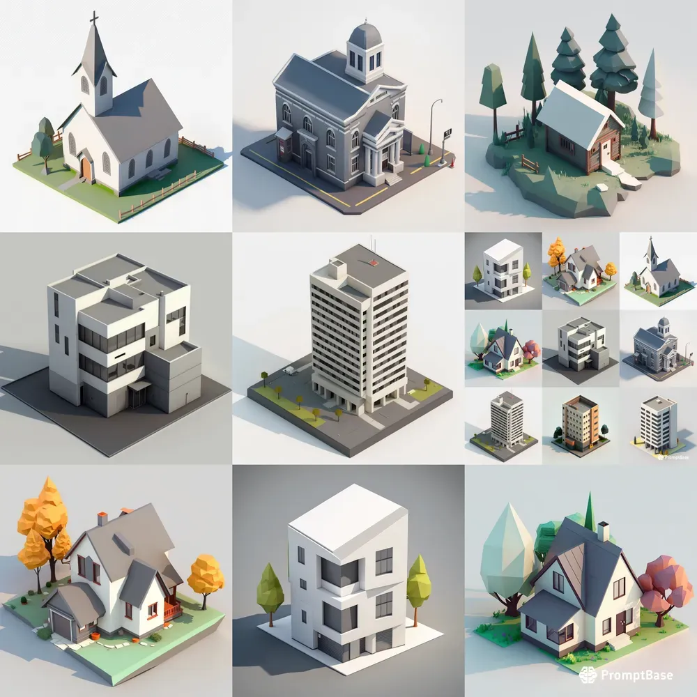 Low-poly Buildings