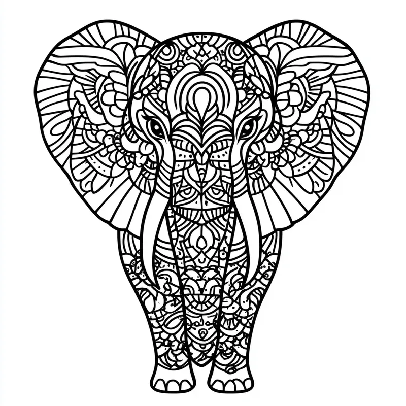 Mandala Animal Coloring Pages Intricate