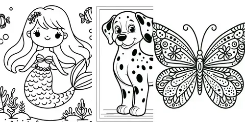 Coloring Pages For 5 Year Old Artists generated by dalle