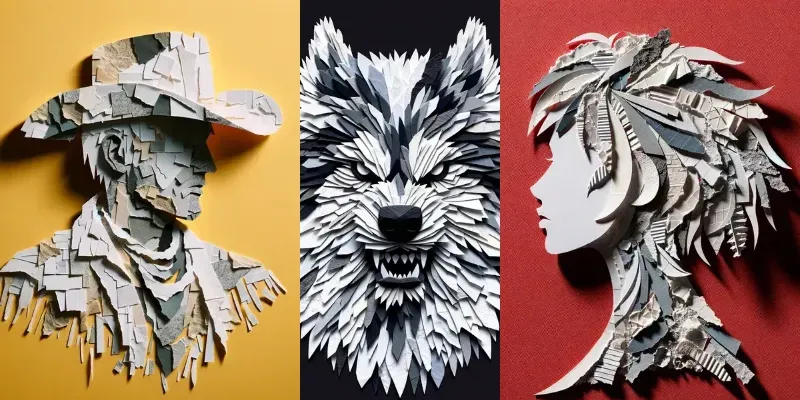 Abstract Paper Silhouette Art generated by undefined