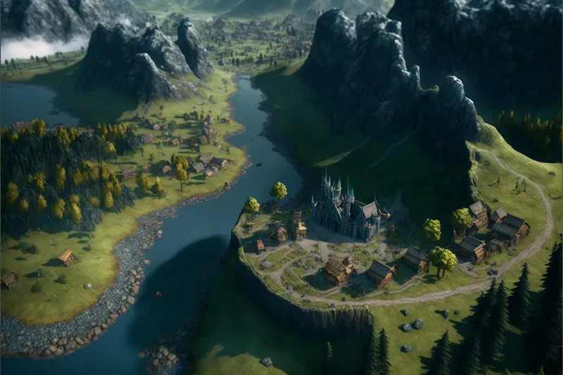 3D Rendered Fantasy Maps