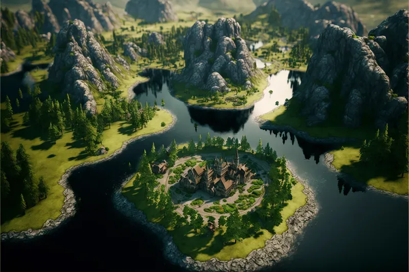 3D Rendered Fantasy Maps
