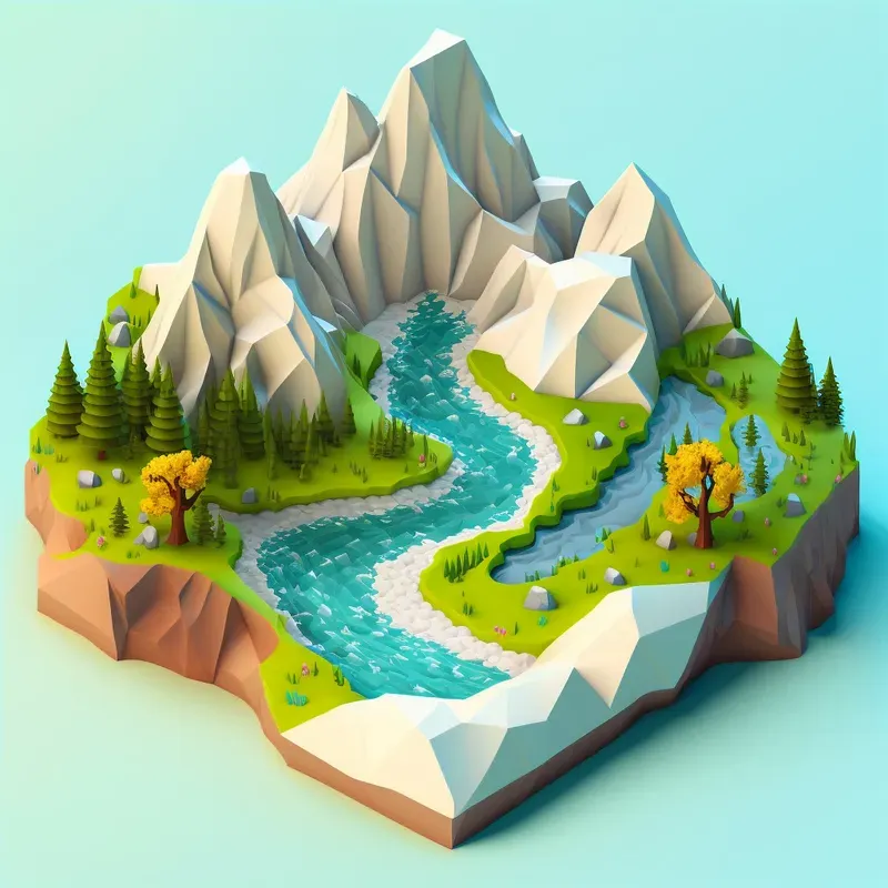 Low Poly Isometric Landscapes