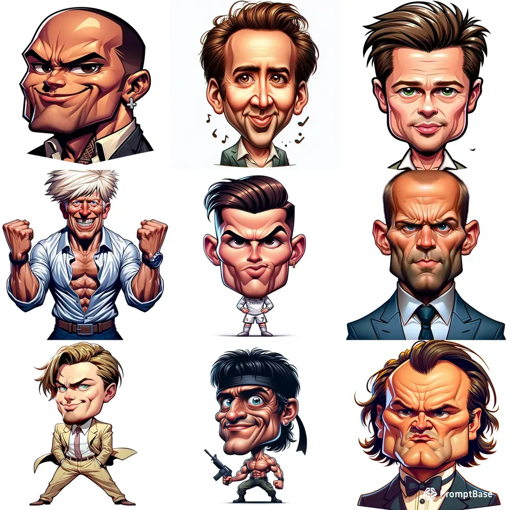 Anime-style Celebrity Caricature Art