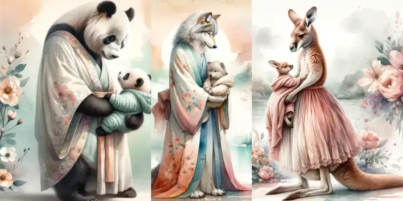 Animals Day Mothers generated by undefined